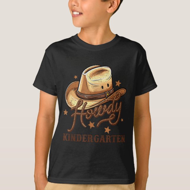 T-shirt Kindergarten Teacher Rodeo Cowboy Western Howdy Ki (Devant)