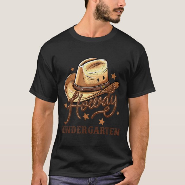 T-shirt Kindergarten Teacher Rodeo Cowboy Western Howdy Ki (Devant)