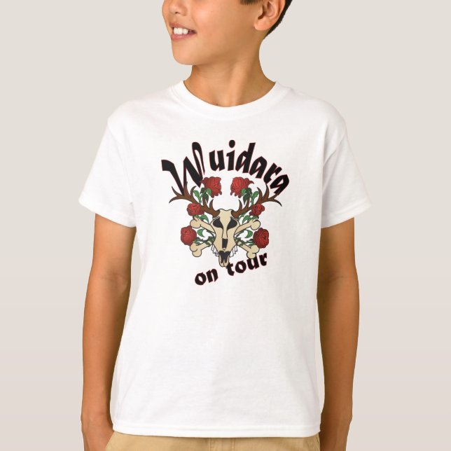 T-shirt Kindershirt motif : Cerf de tête de mort avec des (Devant)