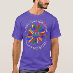 T-shirt Kindness Equality Love LGBT Sunflower Rainbow Drap