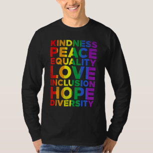 T-shirt Kindness Equality Love Lgbtq Rainbow Flag Gay Prid