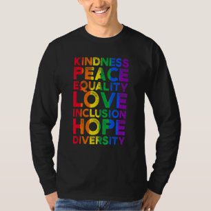 T-shirt Kindness Equality Love Lgbtq Rainbow Flag Gay Prid