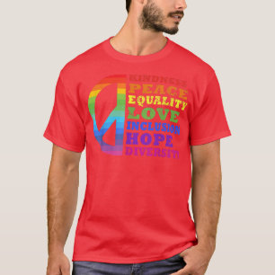 T-shirt Kindness Paix Égalité Amour Inclusion Diversité L