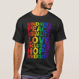 T-shirt Kindness Paix Égalité Inclusion Amour Lgbt Homme