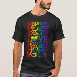 T-shirt Kindness Paix Égalité Inclusion Diversité humaine