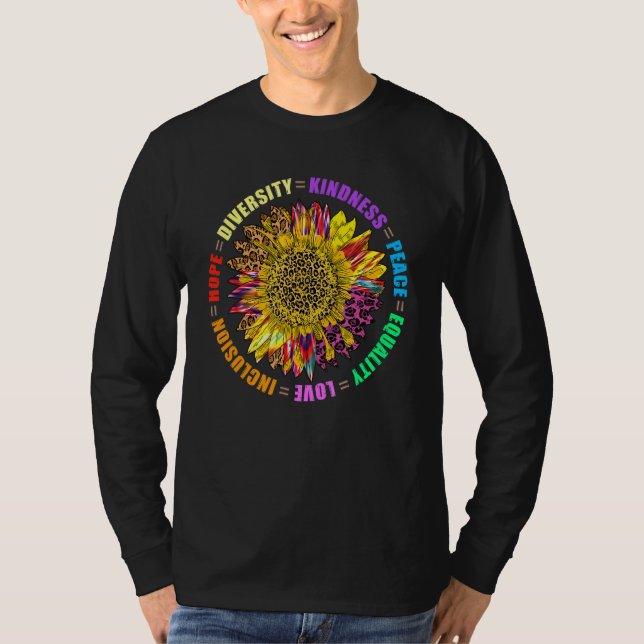 T-shirt Kindness Peace Equality Inclusion Droits de l'Homm (Devant)