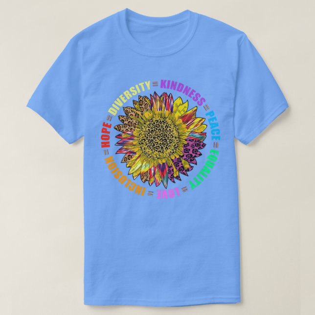 T-shirt Kindness Peace Equality Inclusion Droits de l'Homm (Design devant)