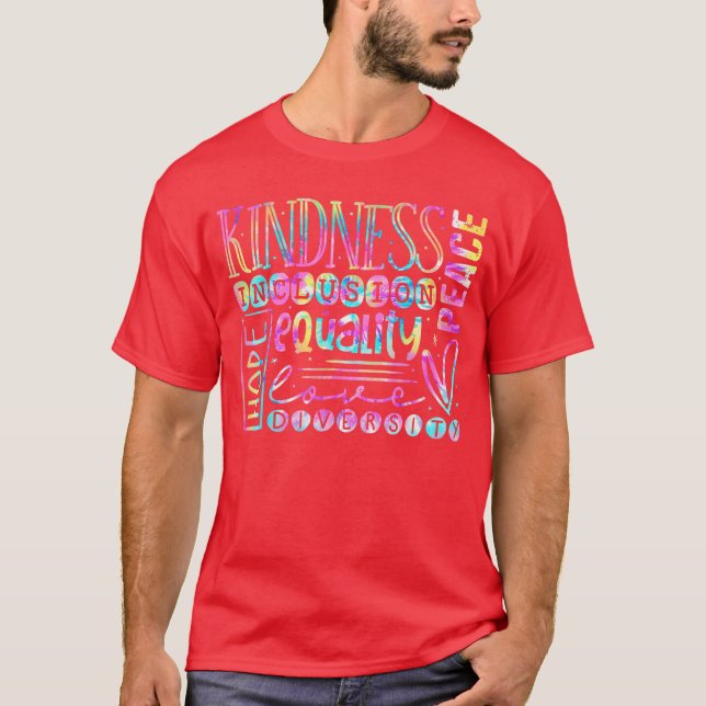 T-shirt Kindness Peace Equality Love Hope Diversity Human  (Devant)
