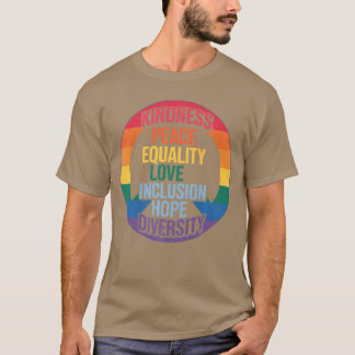 T-shirt Kindness Peace Equality Love Inclusion Hope Divers