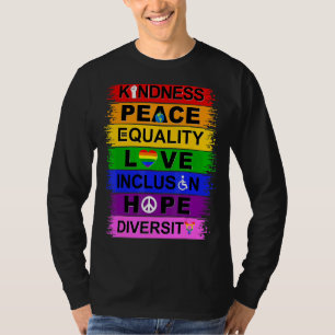T-shirt Kindness Peace Equality Love Inclusion Hope Divers