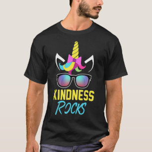 T-shirt Kindness Rocks Anti-harcèlement Rainbow Unicorn Su