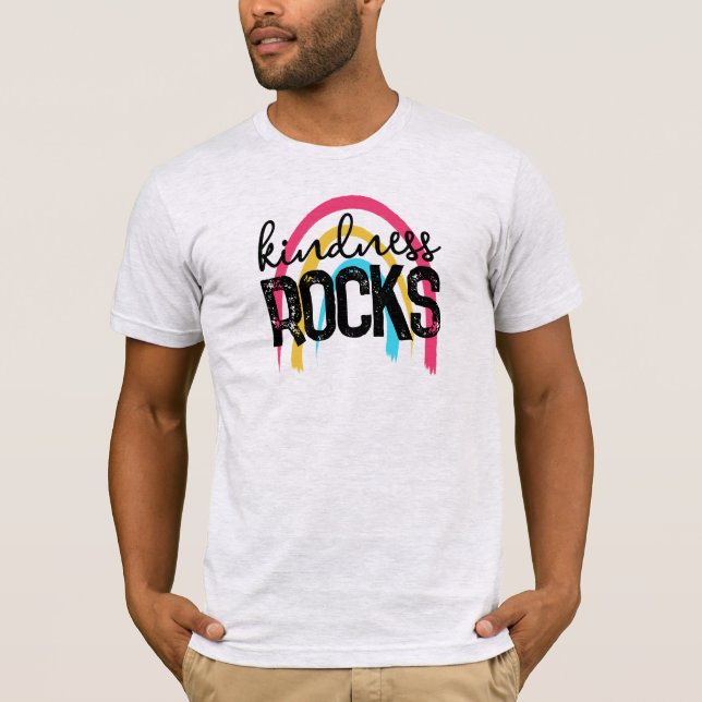 T-shirt Kindness Rocks Rainbow (Devant)