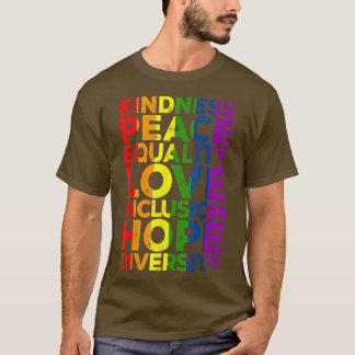 T-shirt Kindy Peace Equality Diversity Human Rights Lgb