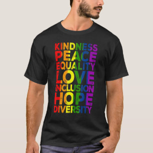 T-shirt Kindy Peace Equality Diversity Human Rights Lgb