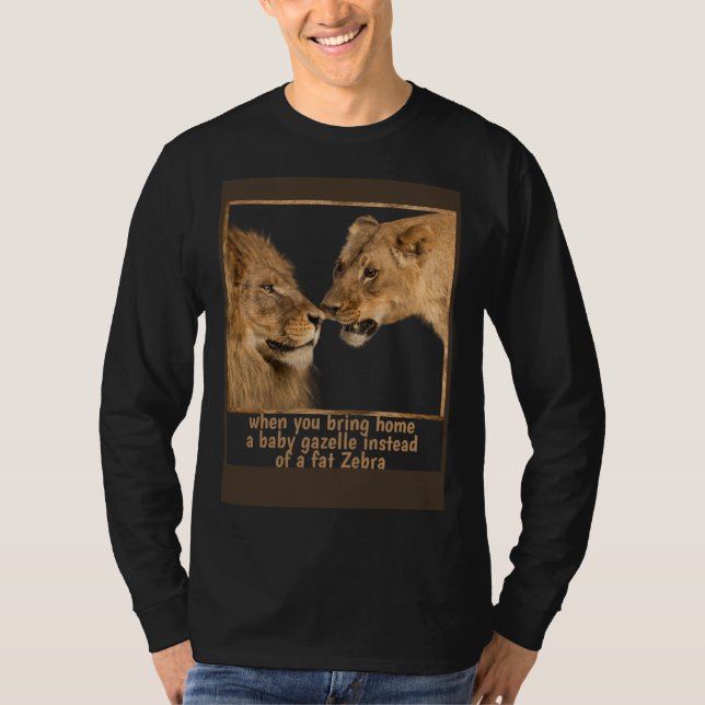 T-shirt King and Queen Lion Couple Lion and Lioness (Devant)