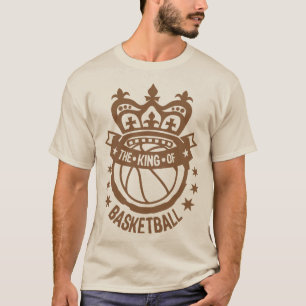 T-shirt king basketball couronne crown roi logo ballon