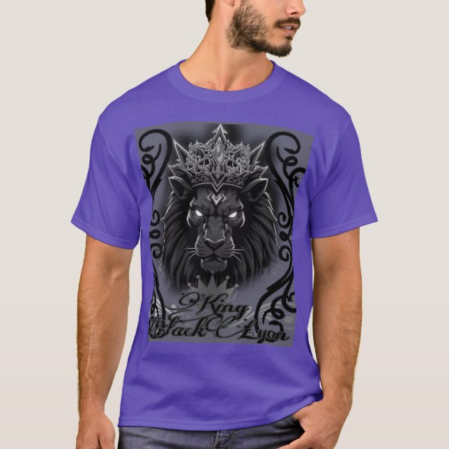 T-shirt King black Lyon style with class (Devant)