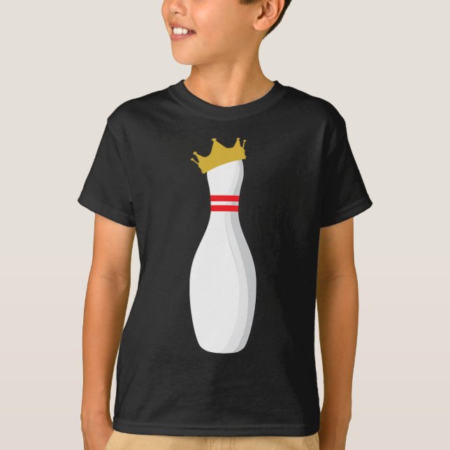 T-shirt King Bowling Pin Drôle Grèves Graphiques Et Déchet (Devant)