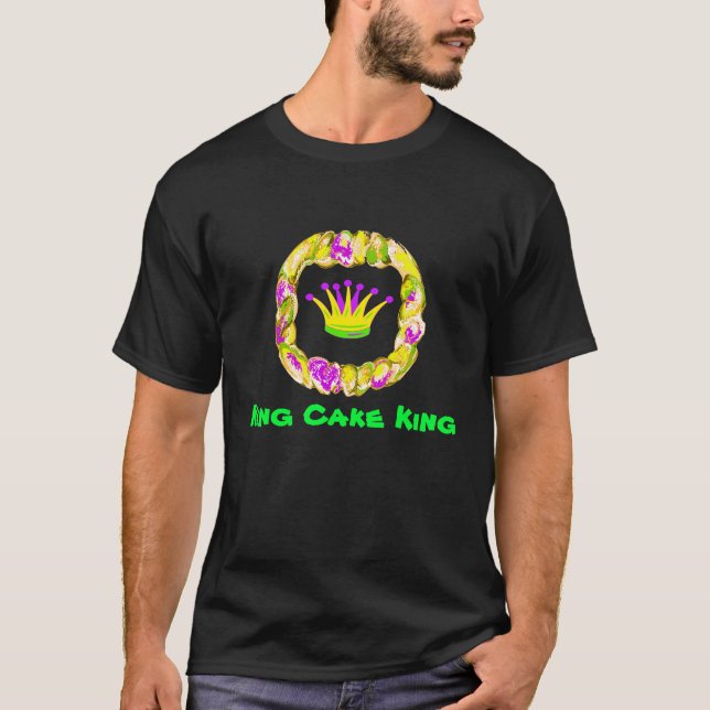 T-shirt King Cake King, Mardi Gras (Devant)