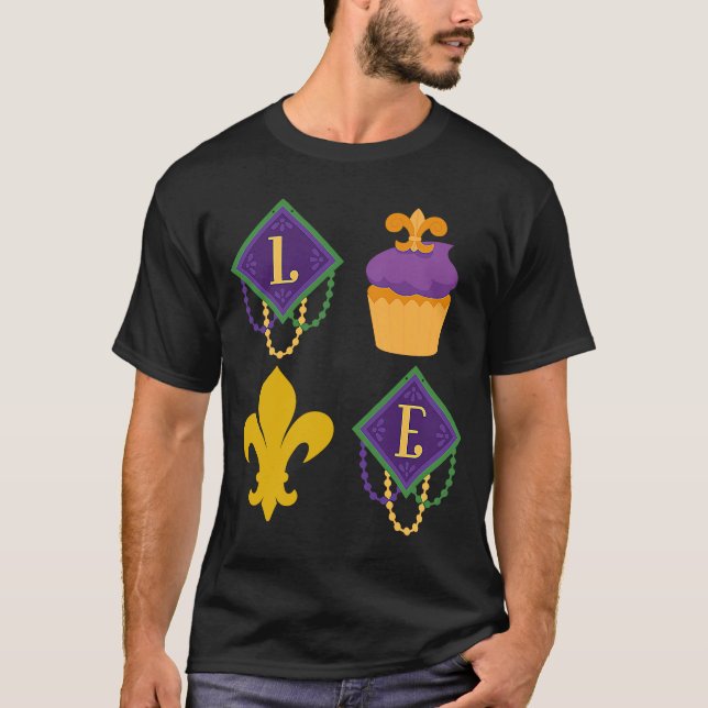 T-shirt King Cake Love Mardi Gras Parade Shenanigans Carni (Devant)