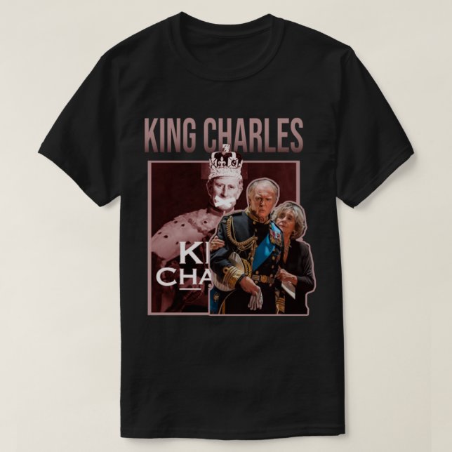 T-shirt king charles drôle rétro - King Charles (Design devant)