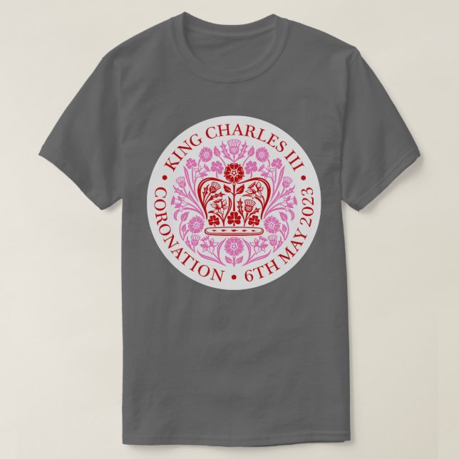 T-SHIRT KING CHARLES III CORONATION COMMÉMORATIVE 1 (Design devant)