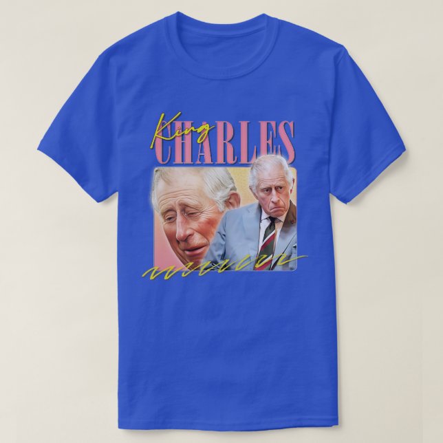 T-shirt King Charles Retro Ventilateur esthétique Design 4 (Design devant)