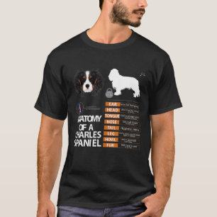 T-shirt King Charles Spaniel Chien Anatomie Maman Grand-mè