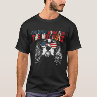 T-shirt King Charles Spaniel Drôle 4 juillet Pup Tee