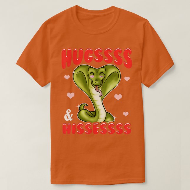 T-shirt King Cobra Hissing Hugs and Hisses Snake Lover (Design devant)