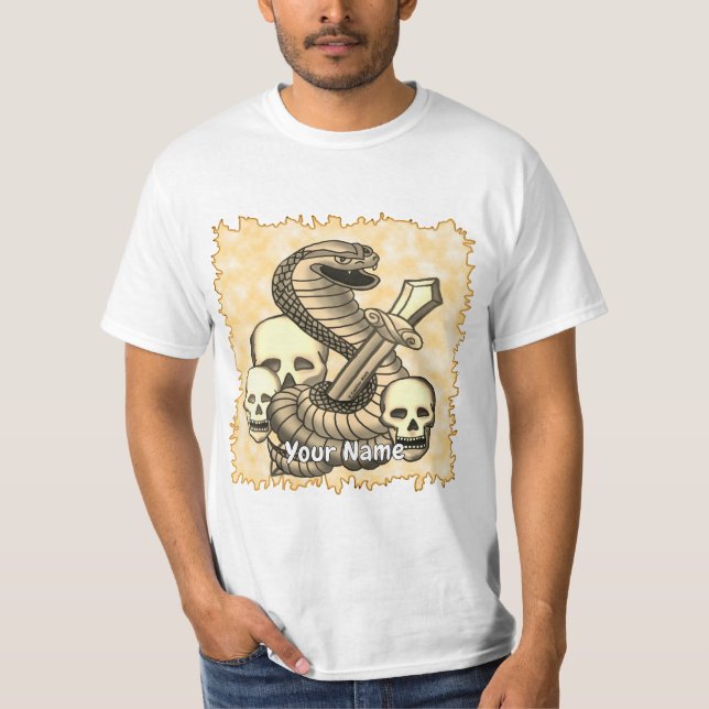 T-shirt King Cobra Sword Skull  (Devant)