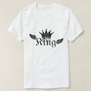 T-shirt King Crown Wings – Conception de typographie gothi