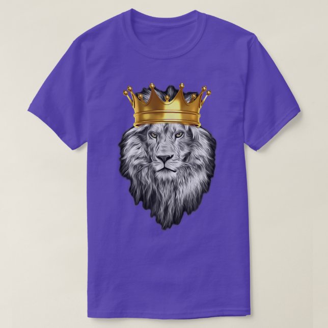 T-shirt KING CROWNED LION Super HOT Design par Kopa21 Desi (Design devant)