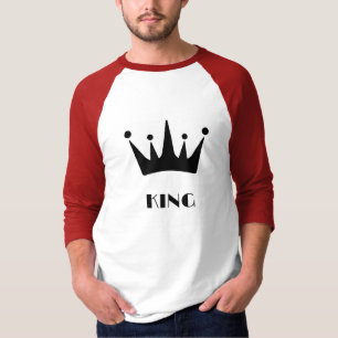 T-shirt King Custom Text Crown Image Basic 3/4
