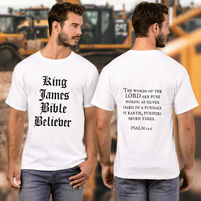 T-shirt King James Bible Believer Écriture chrétienne (Créateur téléchargé)