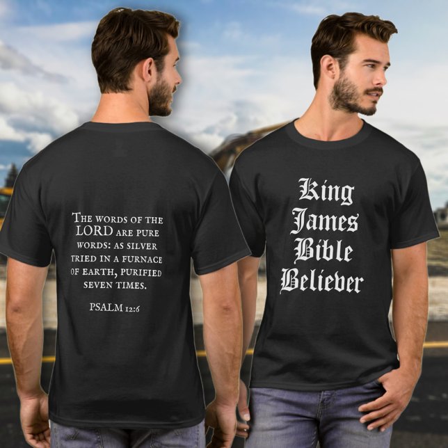 T-shirt King James Bible Believer Écriture chrétienne (Créateur téléchargé)