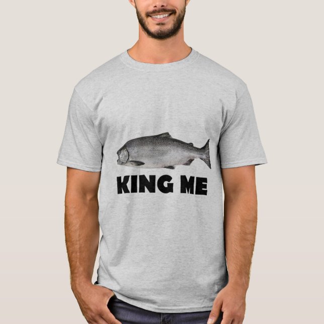T-shirt King Me Saumon Pêche T-ShirtChinook (King Me) Salm (Devant)