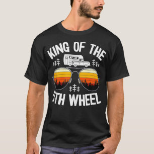 T-shirt King Of 5th Wheel Camper Papa Camping Rétro Fif