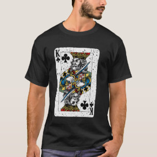 T-shirt King of Clubs Deck of Playing Cards Vintage Retro