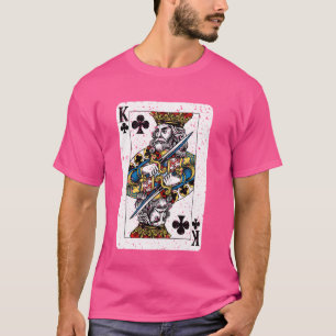 T-shirt King of Clubs Deck of Playing Cards Vintage Retro