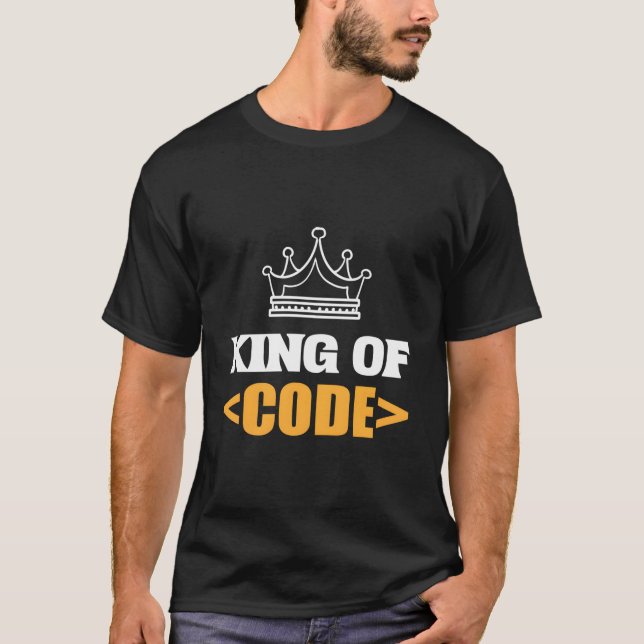 T-shirt King Of Code Computer Specialist (Devant)