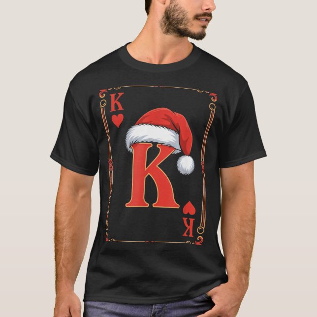 T-shirt King Of Hearts Christmas Costume Playing Cards Kin (Devant)