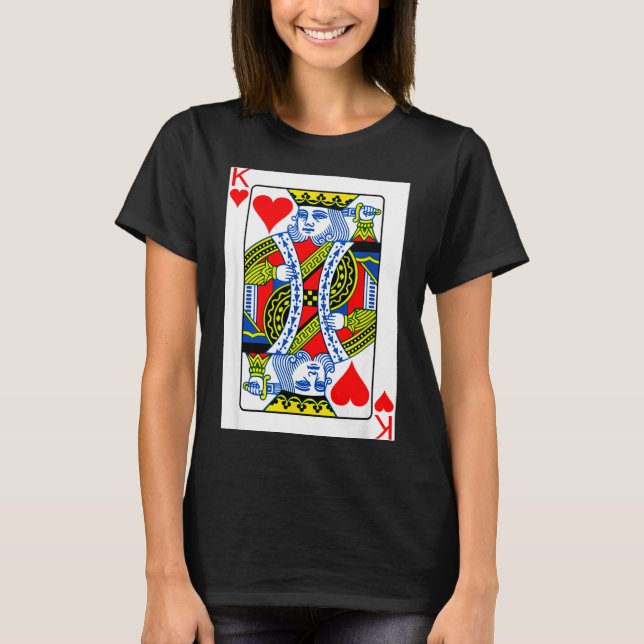 T-shirt King Of Hearts Playing Card Valentine Costume  (Devant)