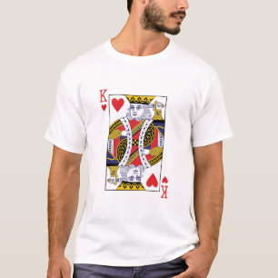 T-shirt King of Hearts Poker Casino Carte de jeu