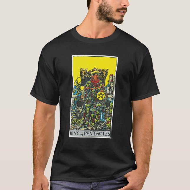T-shirt King Of Pentacles Tarot Card Convictions occultes  (Devant)