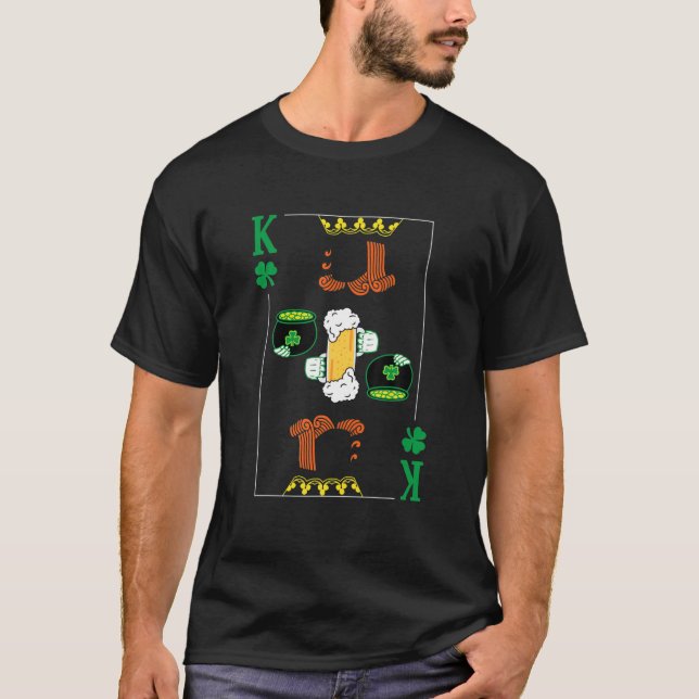 T-shirt King Of Shamrock Jour de la Saint Patrick Card Fun (Devant)