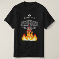 King of the BBQ Drôle Citation personnalisée Nom V