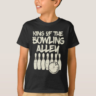 T-shirt King Of The Bowling Alley Bowler Papa Hommes Garço