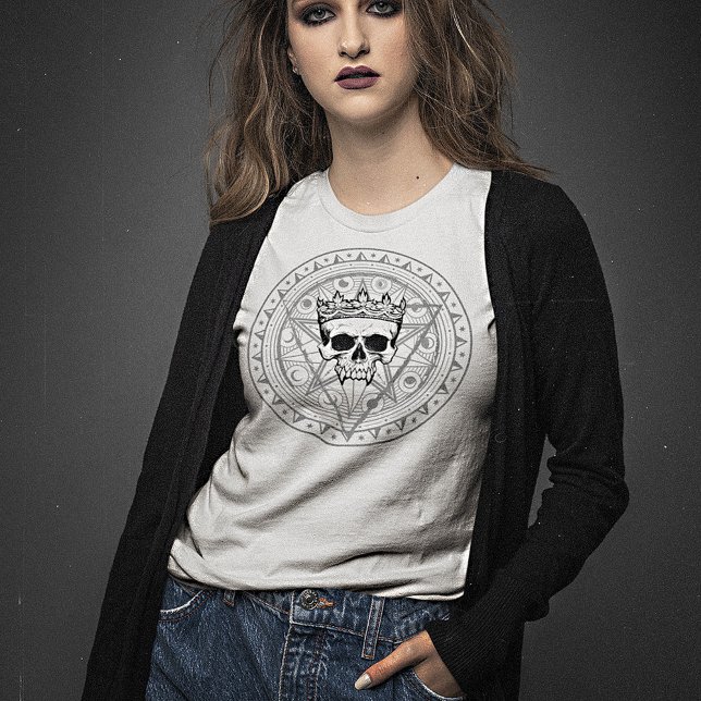 T-shirt King of the Dead: Dark Royal Vampire Sigil White (Créateur téléchargé)