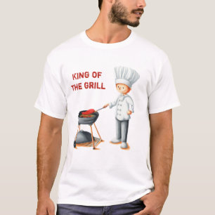 T-shirt King of the grill chef cuisine barbecue